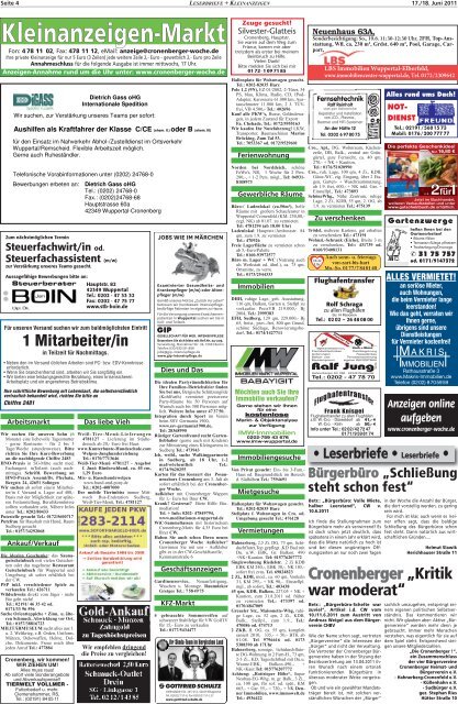 Dörper Bürgervereine gründen „Die Cronenberger!“