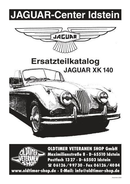 Ersatzteilkatalog JAGUAR XK 140 - Oldtimer Veteranen Shop