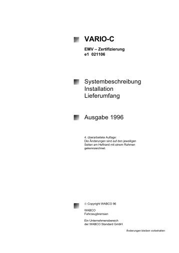 Komponenten für VARIO-C - INFORM - WABCO