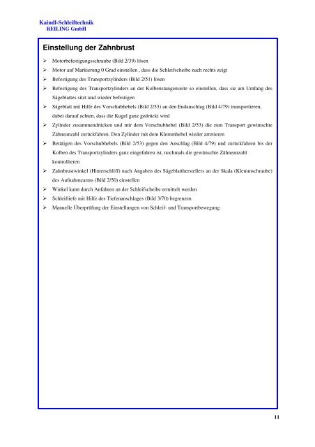 Sägeblattschleifmaschine SSG 600-A-DC - Kaindl Schleiftechnik ...