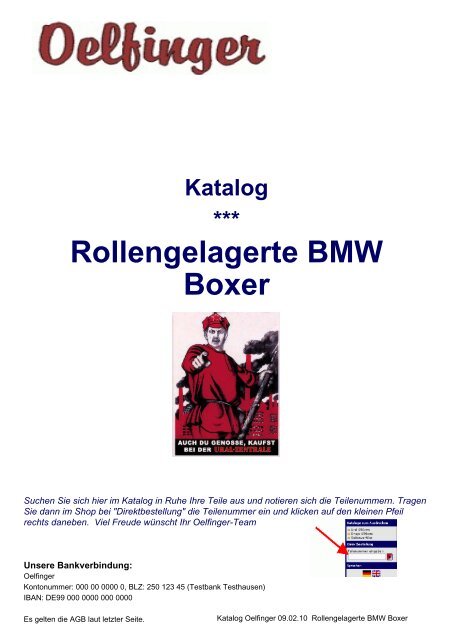 Katalog *** Rollengelagerte BMW Boxer - Oelfinger