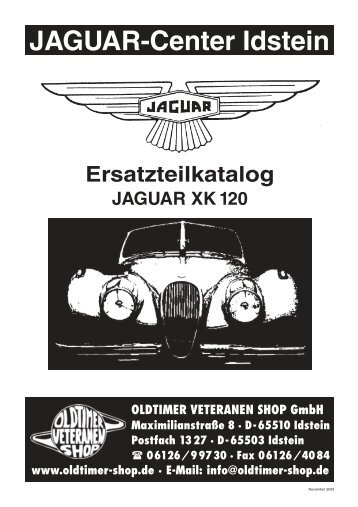 Ersatzteilkatalog JAGUAR XK 120 - Oldtimer Veteranen Shop