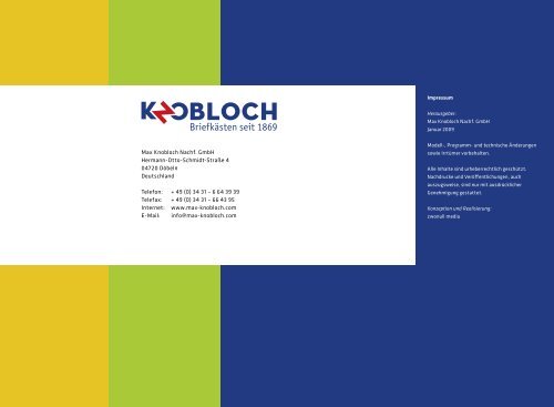 Max Knobloch Katalog - Nothnagel