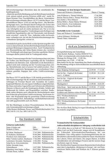 Rundschau 03/2004 - Gemeinde Schweitenkirchen