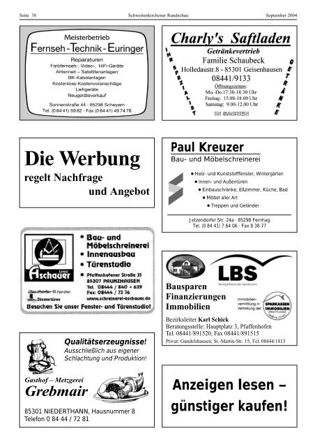 Rundschau 03/2004 - Gemeinde Schweitenkirchen