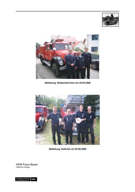 Feuerwehr Freising JAHRESBERICHT 2006 - Freiwillige Feuerwehr ...