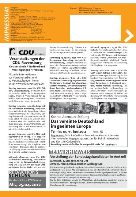 April 2012 - CDU Kreisverband Ravensburg