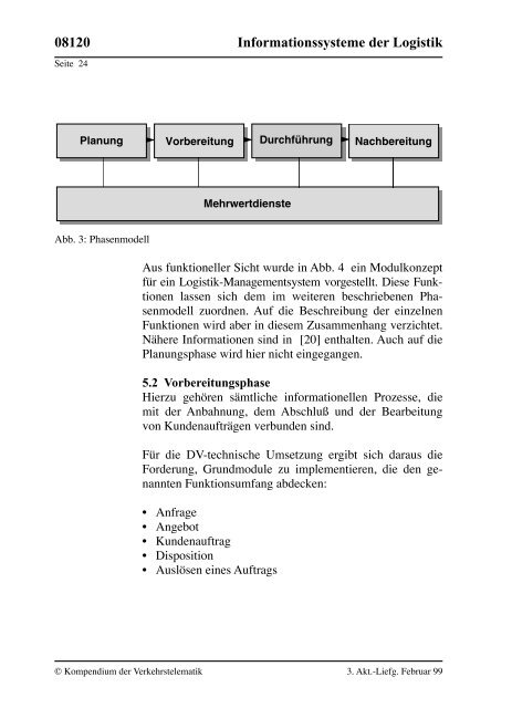 Kompendium der Verkehrstelematik - Technische Hochschule Wildau