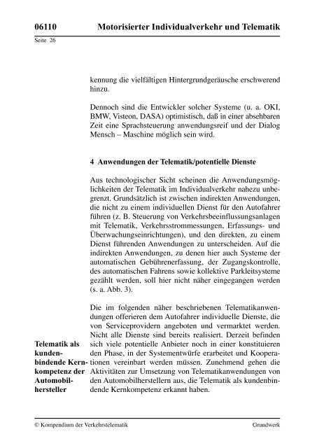 Kompendium der Verkehrstelematik - Technische Hochschule Wildau