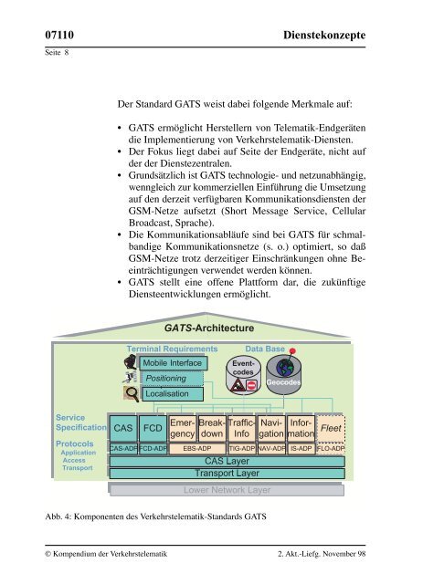 Kompendium der Verkehrstelematik - Technische Hochschule Wildau