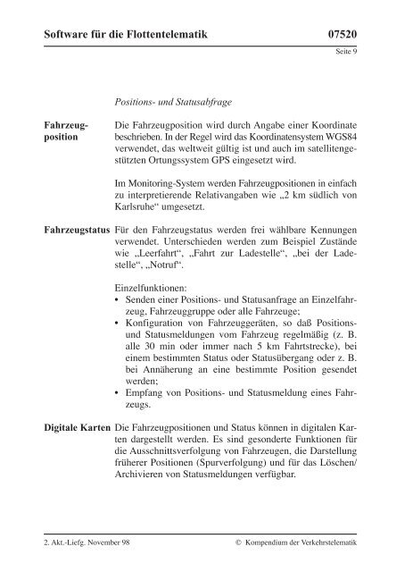 Kompendium der Verkehrstelematik - Technische Hochschule Wildau