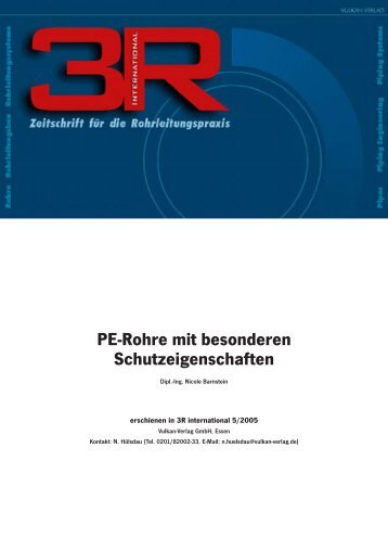 PE-Rohre mit besonderen Schutzeigenschaften - Frank GmbH