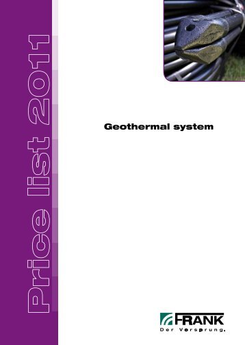 Geothermal system - Frank GmbH