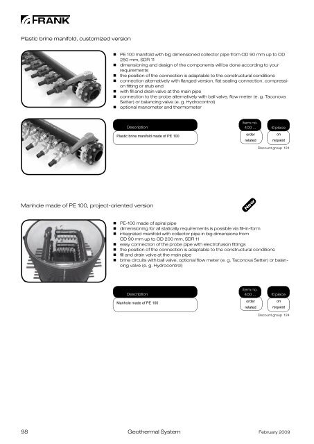 Export price list - Frank GmbH