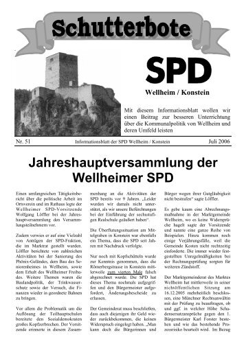 Schutterbote Nr. 51, Juli 2006.pub - SPD Wellheim-Konstein