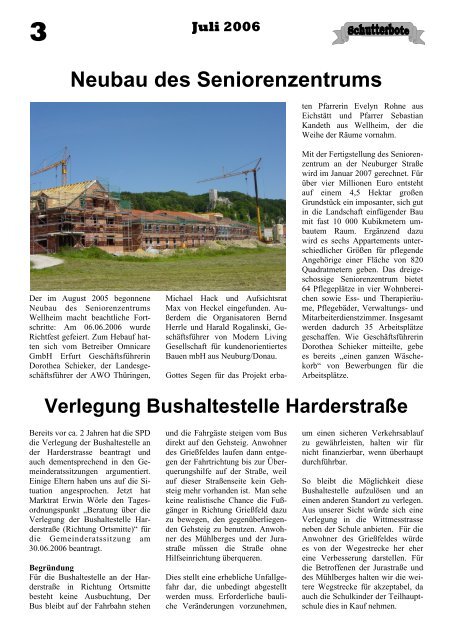 Schutterbote Nr. 51, Juli 2006.pub - SPD Wellheim-Konstein