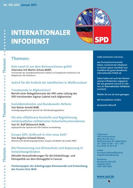 INTERNATIONALER INFODIENST - Dr. Rolf Mützenich MdB