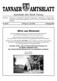 TANNAER AMTSBLATT - Stadtverwaltung Tanna
