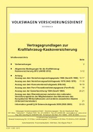 Vertragsgrundlagen zur Kraftfahrzeug-Kaskoversicherung - VVD
