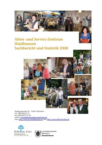 Jahresstatistik 2008 Alten- und Service-Zentrum Haidhausen