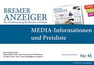 Mediadaten & Tarife - Bremer Anzeiger