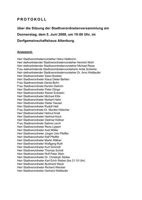 Dokument in SD Office _Öffentliche Niederschrift - Alsfeld