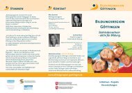 Flyer Bildungsregion - Bildungsregion Göttingen