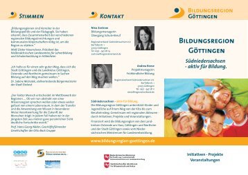 Flyer Bildungsregion - Bildungsregion Göttingen