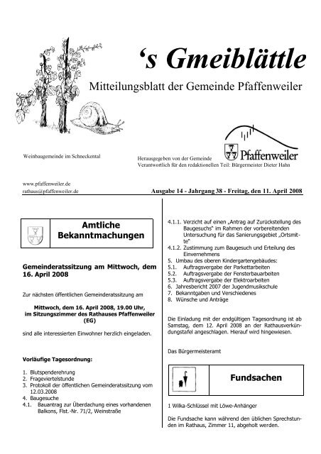 's Gmeiblättle - Suedlicht GmbH