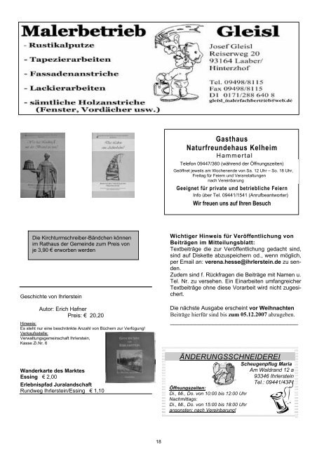 Mitteilungsblatt November 2007 - Ihrlerstein