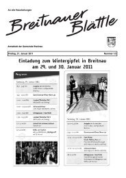 Nr. 1 vom 21.01.2011 - Gemeinde Breitnau
