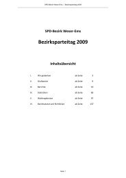 Geschäftsbericht 2007-2009 - SPD-Bezirk Weser-Ems