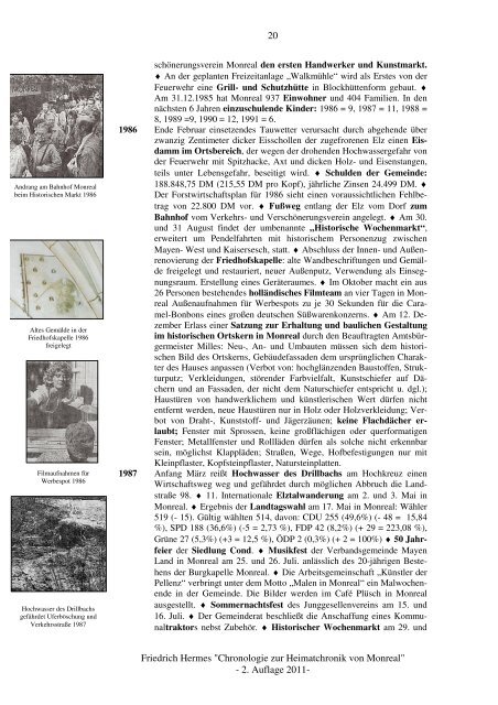 Chronologie Monreal bis 2012 - Heimatchronik Monreal