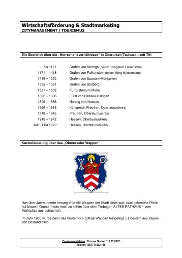 Geschichte - Wappen - Stadt Oberursel