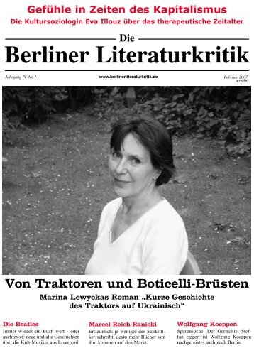 Druckausgabe Jg. IV, Nr. 01, Februar 2007 - Die Berliner Literaturkritik