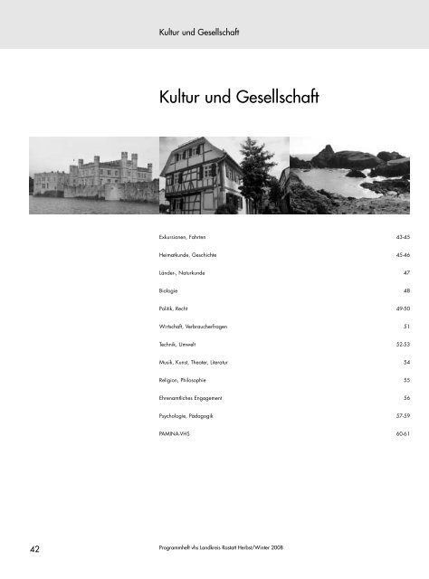 S 1-11 Intro - Inhaltsverzeichnis 2-08.qxd - VHS Landkreis Rastatt