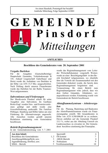 G E M E I N D E - Pinsdorf - Land Oberösterreich