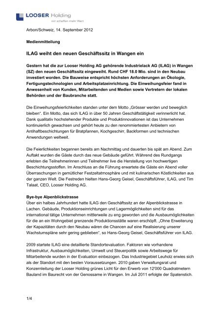 Arbon/Schweiz, 14 - ILAG Industrielack AG