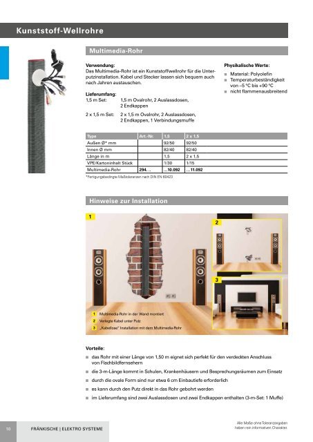 FRÄNKISCHE Elektro Systeme Hauptkatalog Deutschland