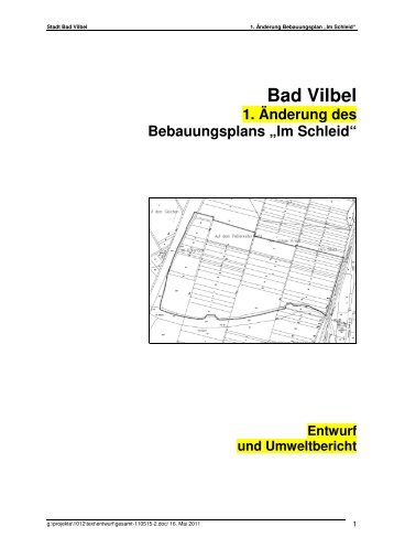 Eingriff zum Zeitpunkt der 1. Änderung - Bad Vilbel