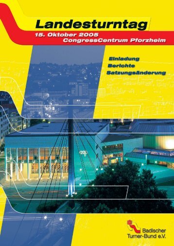 Einladung zum Landesturntag 2005 - Badischer Turner Bund