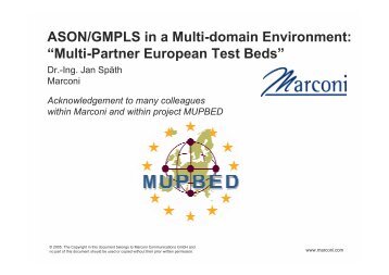 ASON/GMPLS in a Multi-domain Environment: —Multi ... - mupbed