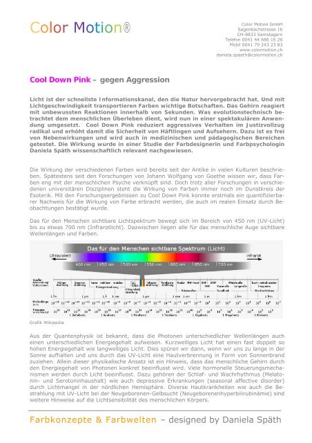 Fachbericht Cool Down Pink - Dold AG