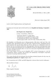 ST. GALLER ORGELFREUNDE OFSG