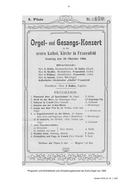 Die Orgel in der Stadtkirche St. Nikolaus Frauenfeld - OFSG - St ...