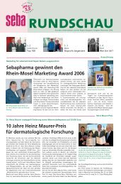 Sebapharma gewinnt den Rhein-Mosel Marketing Award 2006