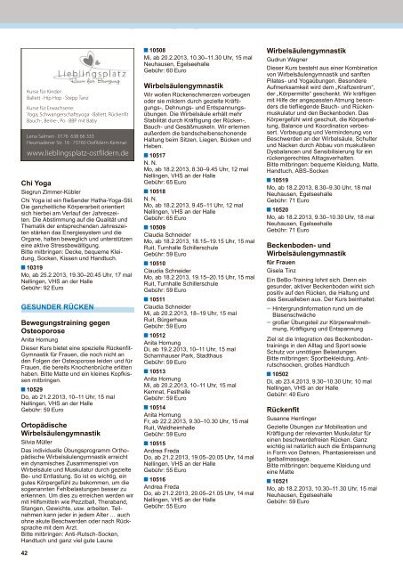 vhs-Programm webinare - VHS Ostfildern