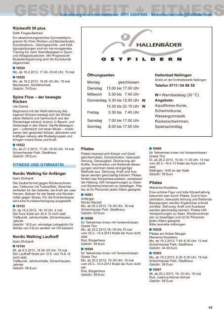 vhs-Programm webinare - VHS Ostfildern