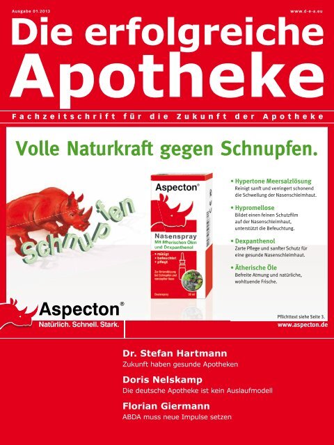 Ausgabe 01.2013 - Die erfolgreiche Apotheke