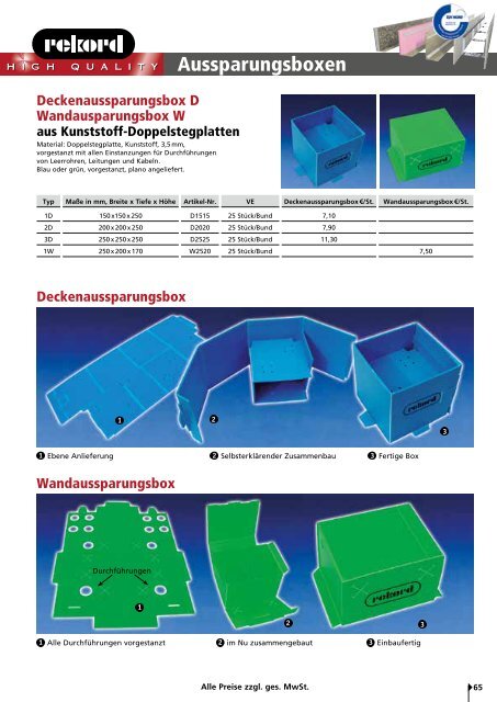 Lieferprogramm Preisliste 05.2012 - Rekord Holzmann